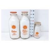 (2) Quart & Pint - Golden Milk Bottles