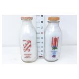 (2) Quart Milk Bottles