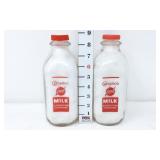 (2) 1/2 Gallon Carnation Milk Bottles