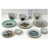 (5) Souvenir State Cups & Plates