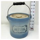 Stoneware Butter Crock w/ Lid