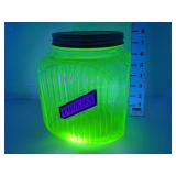 Uranium Glass Cookie Canister