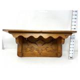 Vintage Wooden Clock Shelf