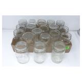 (19) Kerr, Mason & Atlas Pint Canning Jars