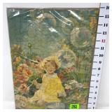Vintage ï¿½Blowing Bubblesï¿½ Cork Jigsaw Puzzle