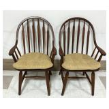 (2) Wooden Dining Chairs
