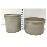 (2) Stoneware Cocks - Chips & Crack