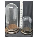(2) Glass Dome Displays