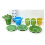 Akro Agate Slag Glass Childrenï¿½s Pitchers,