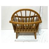 Wooden Spindle Magazine Rack