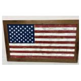 Rustic American Flag - Made From Old Osage Roller