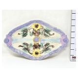 Samuel Lear Majolica Sunflower & Urn Plate