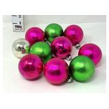 (10) Shiny Brite Ornaments- Made in USA
