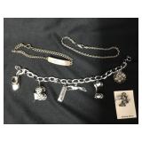 Sterling Silver Bracelets & Charm