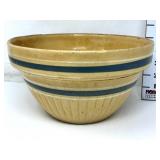 Stoneware Blue & White Striped Bowl