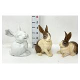 (3) Decorative Bunnies