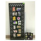 (2) Black Collage Picture Frames - Lg is Plastic,
