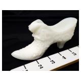 Fenton Daisy & Button Milk Glass Slipper