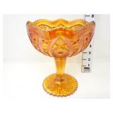 Marigold Carnival Glass Compote