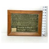 Framed 1804 Band Sampler w/ Silk Embroidery