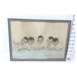 Vintage Photograph of Dionne Quintuplets - 1935