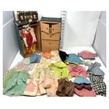 (2) Vintage Doll Wardrobes & Doll Clothes  - As