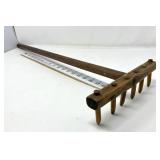 Antique Miniature Wooden Dollhouse Garden Rake