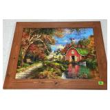 Framed Autumn Barn Puzzle
