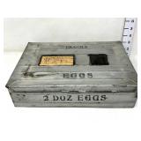 Vintage Metal Egg Mailing Crate