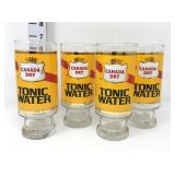 (4)Canada Dry Glasses, One w/Small Chip