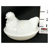 Milk Glass Hen On Nest