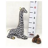 Cloisonne Giraffe & Resin Bird Figurines