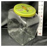 Clear Glass Planters Peanut Jar w/Lid