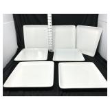 (7) Pampered Chef 10" Square Plates