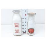(2) Pint - Beaver Creek & Palm Dairies  Milk