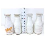 (4) Pint Milk Bottles