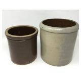 2 Stoneware Crocks