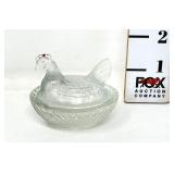 Vintage Clear Hen on Nest Mini Salt Cellar - Very