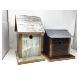 2 Handmade Birdhouses