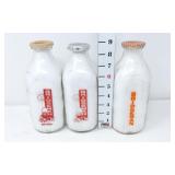 (3) Quart - Bridgeman Milk Bottles