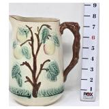 Apple & Branch Majolica Pitcher