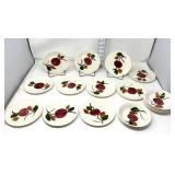 Apple Pattern Dishes (7) Plates, (5) Bowls & (4)