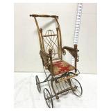 Vintage Babydoll Wicker Stroller