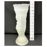 Art Deco Frosted Glass Hand Vase