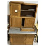 Antique Oak Kitchen Cabinet w/Slide Out