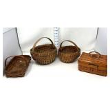 (4) Woven Baskets