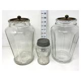 (3) Clear Glass Jars