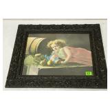 Girl w/ Baby Chicks Framed Print