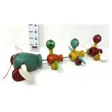 1956 Fisher Price Duck Family Pull Toy - Missing