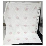 Hand Quilted Embroidered Baskets Quilt